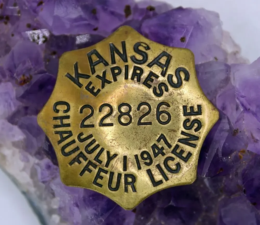 1947 Kansas Chauffeur License Badge #22826